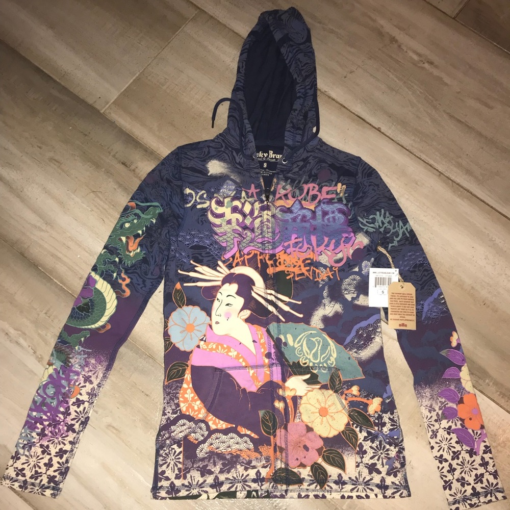 NWT Women’s Lucky Brand Jeans zip up hoodie